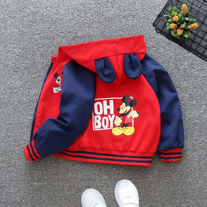Spring Baby Boys Girls Coats Cartoon Mickey Zipper Hoodies Jacket For Kids Sweatshirt Children Windbreaker Outerwear 1-6 Years | TageUnlimited