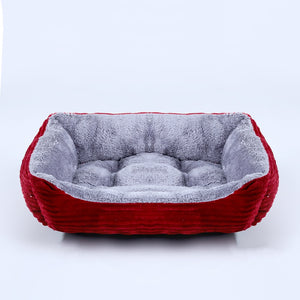 Bed for Dog Cat Pet Square Plush Kennel Medium Small Dog Sofa Bed Cushion Pet Calming Dog Bed House Pet Supplies Accessories | TageUnlimited