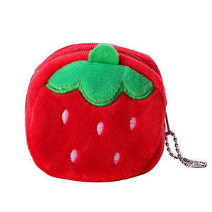 Women's Cartoon Coin Purse Three-dimensional Plush Zipper Headphone Bag Wallet Key Chain. | TageUnlimited