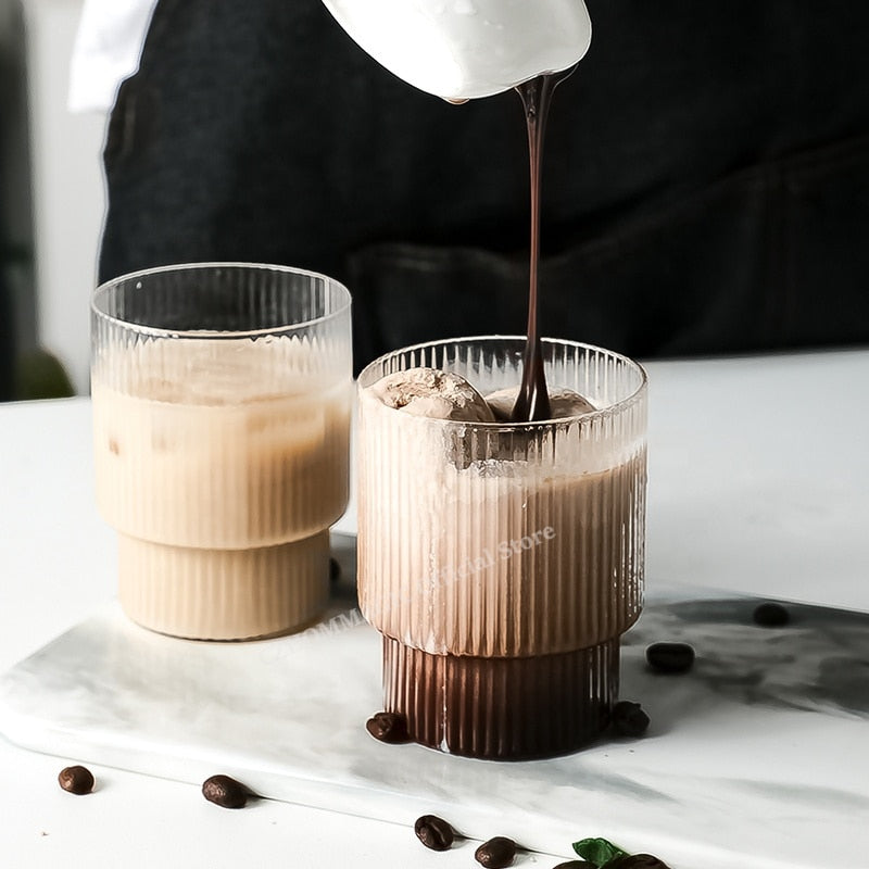 6/4/2/1Pcs American Coffee Mug Heat-Resistant Glass Cups Transparent Tea Mug Water Cup for Drinking Milk Beertea Juice Tumblers | 0 | TageUnlimited