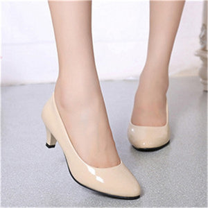 Female Pumps Nude Shallow Mouth Women Shoes Fashion Office Work Wedding Party Shoes Ladies Low Heel Shoes Woman Autumn | TageUnlimited