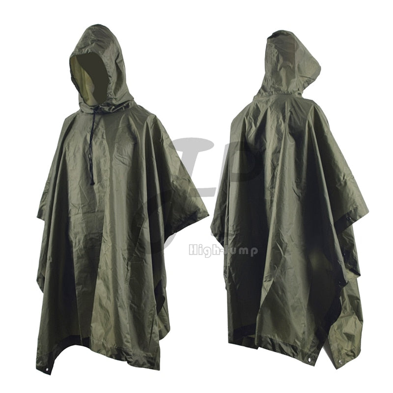 Impermeable Raincoat Poncho Outdoor Military Tactical Rainwear Camping Hiking Hunting Ghillie Suits Travel Umbrella Rain Gear | TageUnlimited