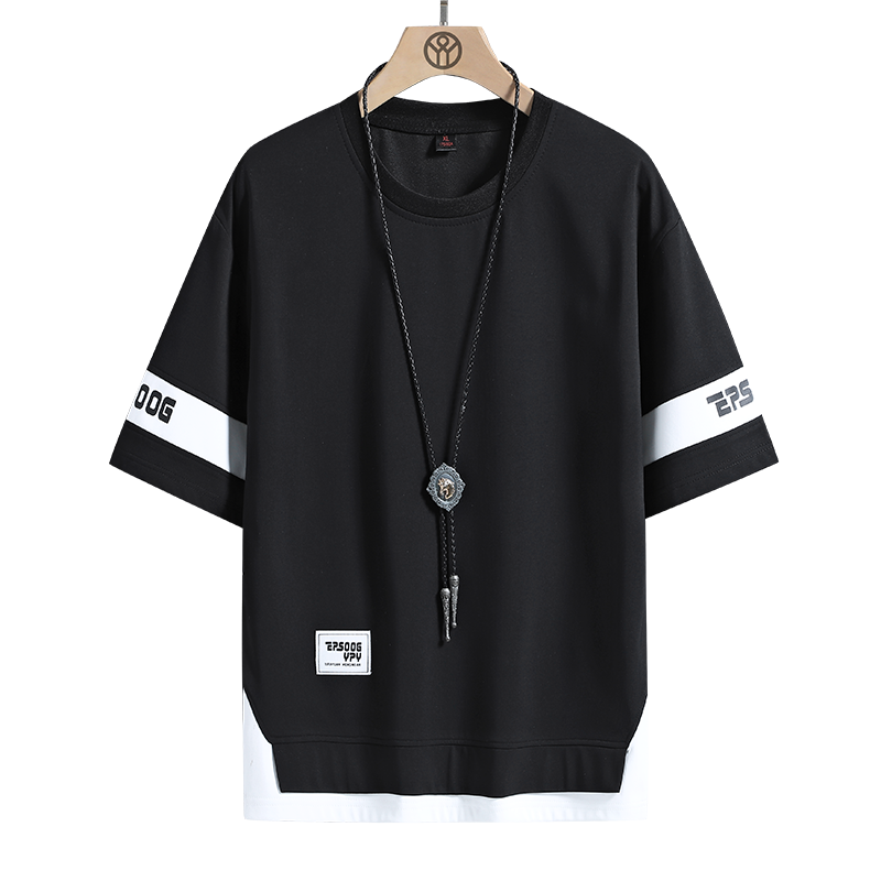 Hip Hop Loose Mens Streetwear T-shirts Casual Classic  Summer Short Sleeves Black White Tshirt Tees Plus Oversize 5XL 6XL | TageUnlimited