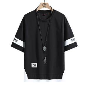 Hip Hop Loose Mens Streetwear T-shirts Casual Classic  Summer Short Sleeves Black White Tshirt Tees Plus Oversize 5XL 6XL | TageUnlimited