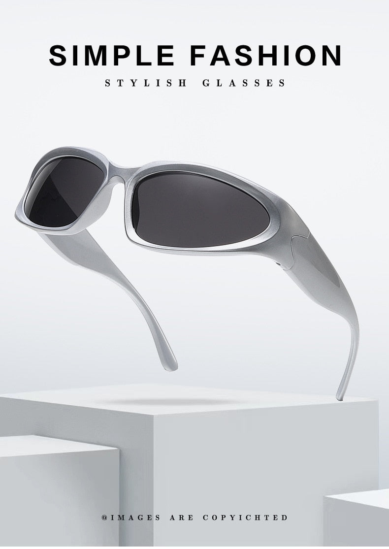 Popular Women Sunglasses  Punk Sunglasses Unique Sports Sun Glasses Men UV400 Goggle Shades Mirror Colorful Y2k Eyewear | TageUnlimited