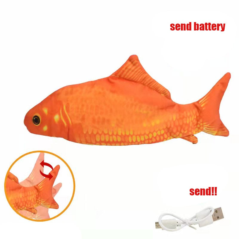 Cat Toys Electric Fish With USB Charging Built-In Lithium Battery Simulation Realistic Pet Molar Interactive Toys Pet Supplies | TageUnlimited