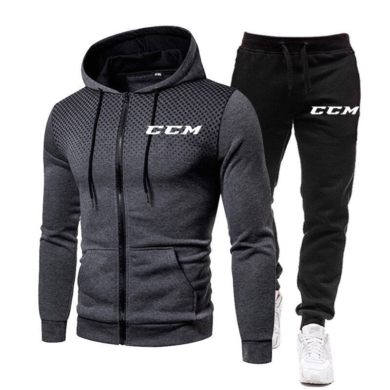 Brand New Fall Men CCM Sets Pants Clothing Sweatsuit Cardigan Fashion Hoodies Clothes Trousers Sportswear Sweatpants Tracksuits | TageUnlimited