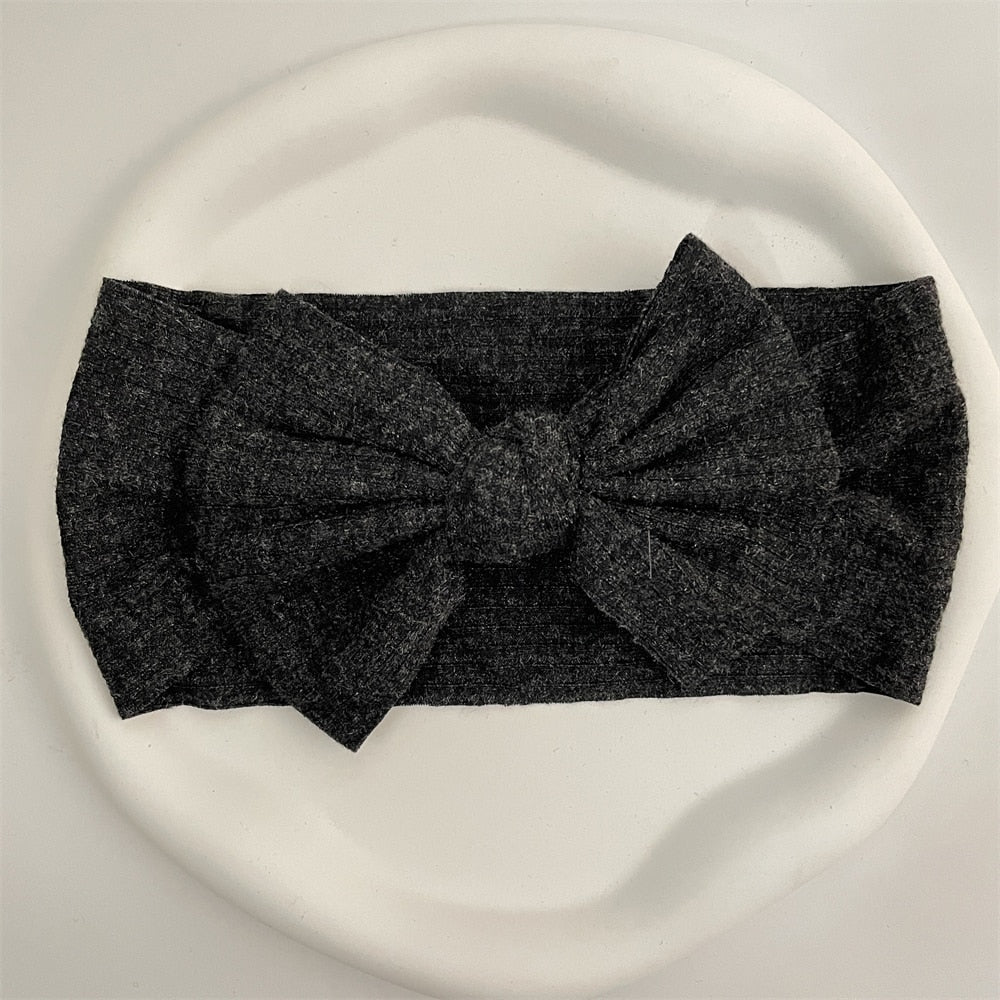 New Colors Knit Baby Headbands Rib Bow Elastic Soft Newborn Headbands for Baby Girl Children Turban Infant Kids Hair Accessories | TageUnlimited
