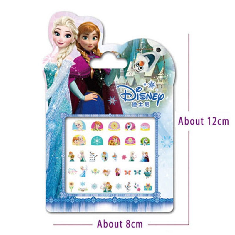 Frozen Princess Elsa Anna Makeup Nail Stickers Toy Snow White Sophia Mickey Minnie Figure Dolls Kids Cartoon Toys for Girls | TageUnlimited