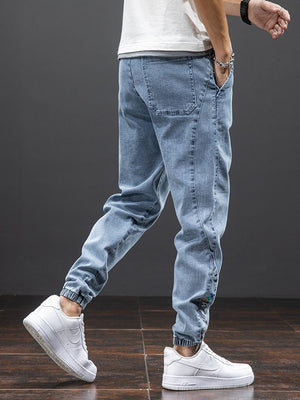 Spring Summer Black Blue Cargo Jeans Men Streetwear Denim Jogger Pants Men Baggy Harem Jean Trousers Plus Size 6XL 7XL 8XL | TageUnlimited