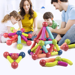 Magic Magnetic Building Blocks Toy Magnetic Construction Set Magnet Ball Sticks Rod Games Montessori Educational Toys For Kids | TageUnlimited