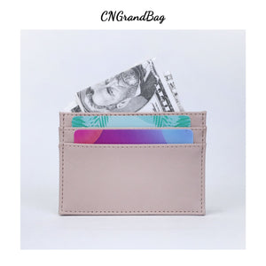 Custom Letters Men PU Leather Credit Card Holder Personalize Initials Slim Card Wallet Monogram Name Card Case Women DIY Present | TageUnlimited