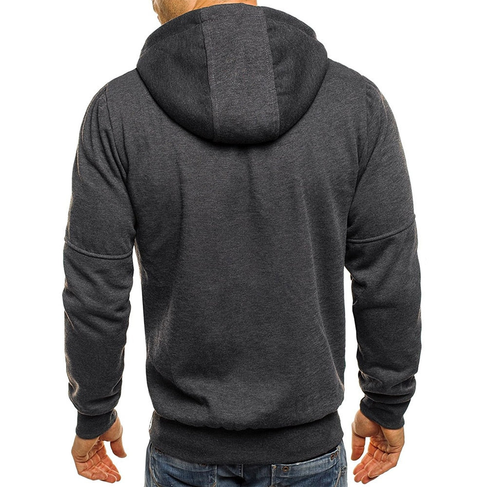 Brand New Men Hoodies Sweatshirts Leisure Cardigan Men Hooded Pullovers Jacquard Casual Man Hoody Sweatshirt Jackets | TageUnlimited