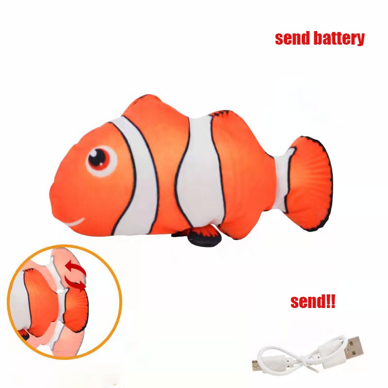 Cat Toys Electric Fish With USB Charging Built-In Lithium Battery Simulation Realistic Pet Molar Interactive Toys Pet Supplies | TageUnlimited