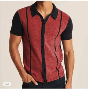 Summer Short Sleeve Mens Polo Shirts Luxury Loose Wide Striped Business Casual Thin Male Tops Fashion Man Tees Oversize S-3 | TageUnlimited
