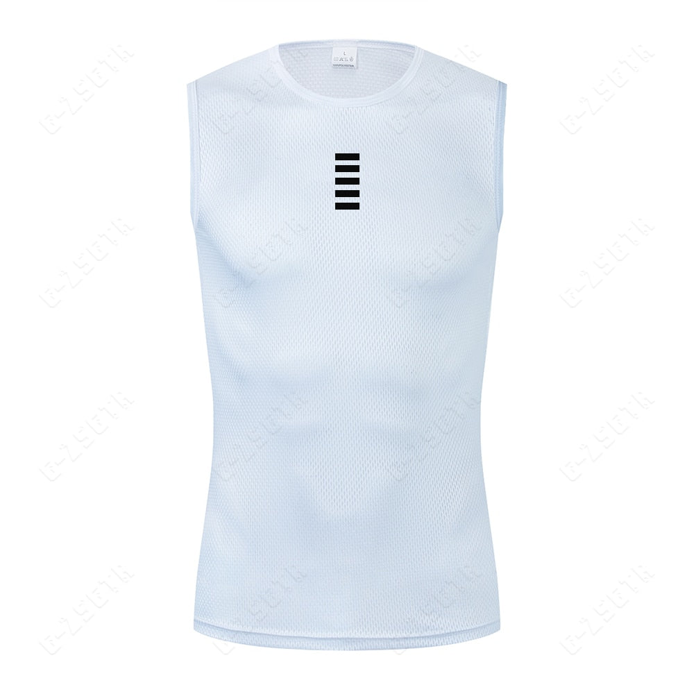 Cycling Underwear Sport Base Layer White Cycling Jersey Reflective Vest Men Undershirt Quick Dry Elastici Vest Road Bike Jersey | TageUnlimited