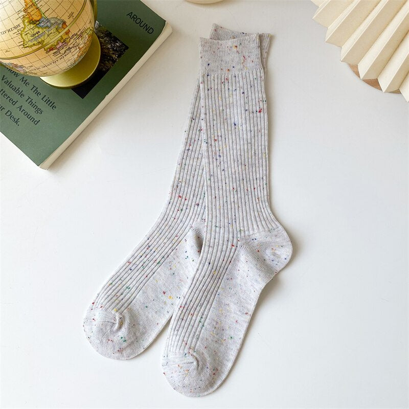 Women's Long Socks High Quality Autumn Winter Warm Thick Middle Tube Candy Color Korean Style Trend Elegant Pile Socks For Women | TageUnlimited