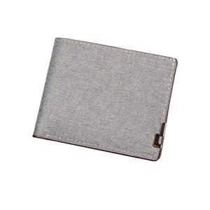 Denim Wallets Purses Men Women Inserts Business Foldable Cowhide Wallet Picture Coin Purse Slim Money Credit ID Cards Holder Bag | TageUnlimited