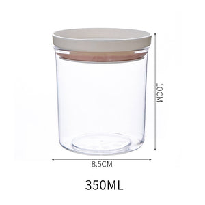 WBBOOMING 2 Different Color Sealed Ring Bottles Kitchen Storage Box Transparent Food Canister Keep Fresh New Clear Container | TageUnlimited