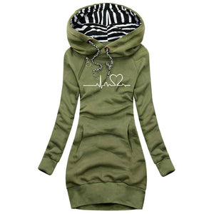 Women Sweater Dress Hooded  Spring Autumn Ladies Long Sleeve Hoodie Dress Autumn Winter Casual Slim Sweater Hoodies Dress | 0 | TageUnlimited