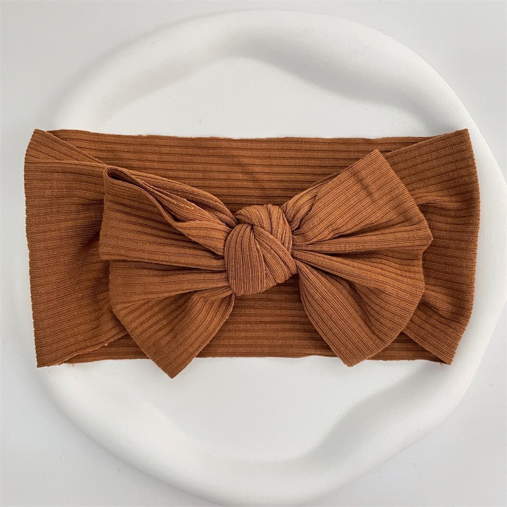 New Colors Knit Baby Headbands Rib Bow Elastic Soft Newborn Headbands for Baby Girl Children Turban Infant Kids Hair Accessories | TageUnlimited