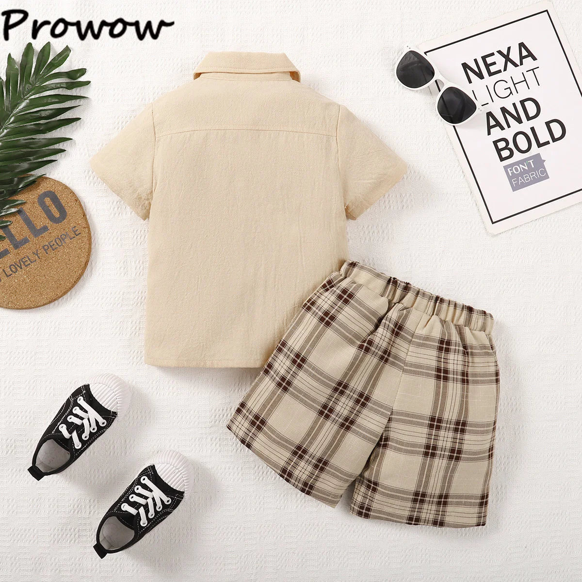 2-6Y Sister Brother Matching Clothes Outfit Solid T-shirt+Belted Plaid Skirts Set Summer Kids Twins Clothes For Boy Girls