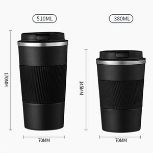 380ml/510ml Double Stainless Steel 304 Coffee Thermos Mug Leak-Proof Non-Slip Car Vacuum Flask Travel Thermal Cup Water Bottle | 0 | TageUnlimited