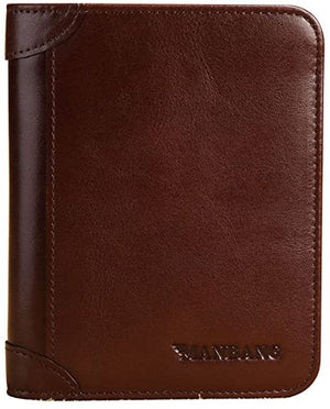 Manbang Men Wallets RFID Genuine Leather Trifold Wallets For Men with ID Window and Credit Card Holder | TageUnlimited