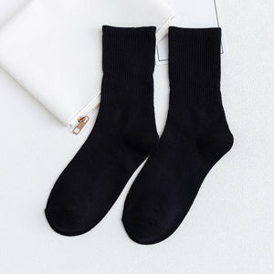 Solid Striped Black White Short Socks for Woman Harajuku Hip Hop Skateboard Crew Socks Cotton Casual Unisex Men/Women&#39;s Socks | TageUnlimited