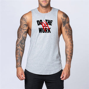 Cotton Workout Gym Tank Top Mens Muscle Sleeveless Sportswear Shirt Stringer Fashion Clothing Bodybuilding Singlets Fitness Vest | TageUnlimited