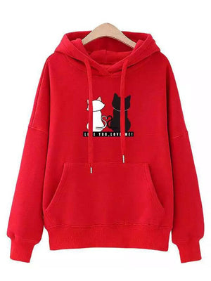 Streetwear Hoodies Fashion Women Sweatshirt Autumn Winter Long Sleeve Harajuku Hooded Sweater Korean Cartoon Cat sudadera mujer | 0 | TageUnlimited