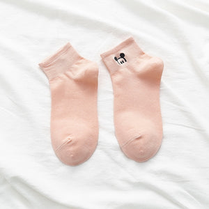 Disney Embroidered women socks shallow mouth Korean cute Japanese tide summer thin Cotton Funny street adult short boat sock | TageUnlimited