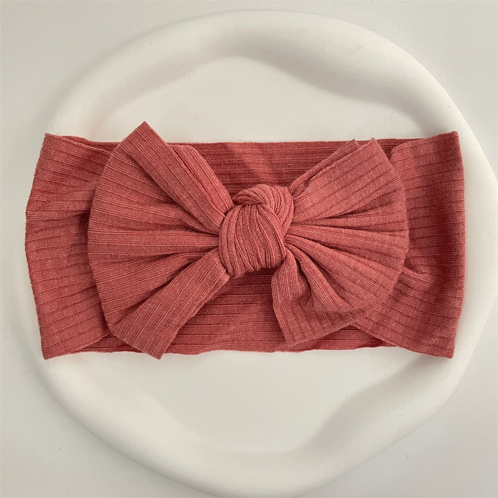 New Colors Knit Baby Headbands Rib Bow Elastic Soft Newborn Headbands for Baby Girl Children Turban Infant Kids Hair Accessories | TageUnlimited
