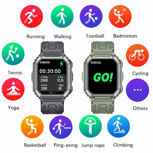 Smart Watch Men Big Battery Music Play Fitness Tracker Bluetooth Dial Call Sport Smartwatch Men for IOS Android | TageUnlimited