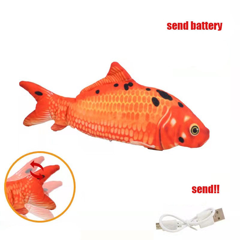 Cat Toys Electric Fish With USB Charging Built-In Lithium Battery Simulation Realistic Pet Molar Interactive Toys Pet Supplies | TageUnlimited