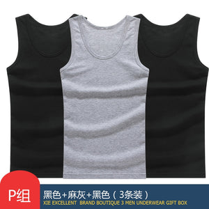 Hot Sale 3pcs / 100% Cotton Mens Sleeveless Tank Top Solid Muscle Vest Undershirts O-neck Gymclothing Tees Whorl Tops | TageUnlimited