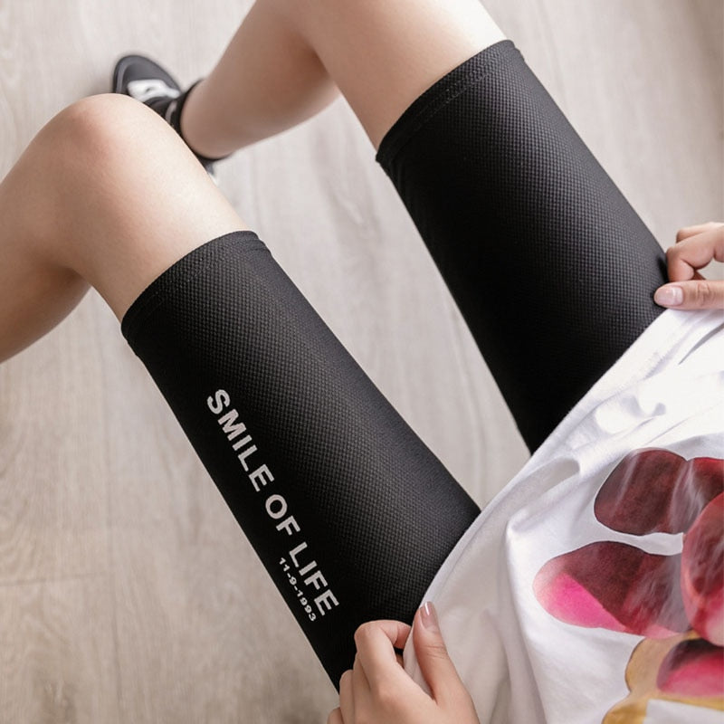 Seamless Biker Shorts Women Fitness Casual High Waist Fashion Summer Slim Knee-Length Bottoms Black Cycling Shorts Streetwear | TageUnlimited