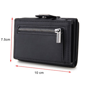 Rfid Carbon Fiber Card Holder Men Wallets Slim Thin Coin Pocket id Bank Credit Cardholder Case Aluminum Minimalist Smart Wallet | 0 | TageUnlimited