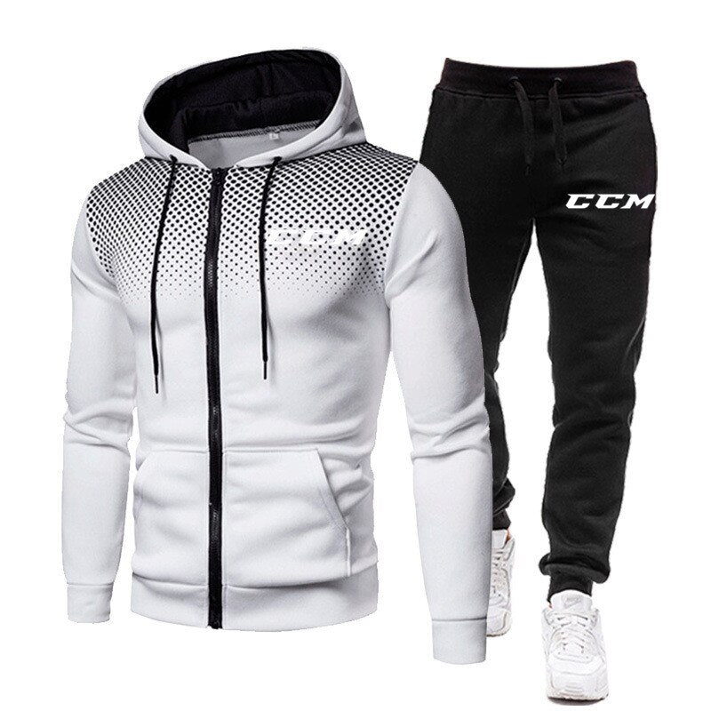 Brand New Fall Men CCM Sets Pants Clothing Sweatsuit Cardigan Fashion Hoodies Clothes Trousers Sportswear Sweatpants Tracksuits | TageUnlimited
