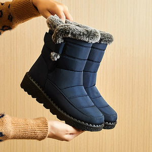 Waterproof Winter Boots for Women  New Faux Fur Long Plush Snow Boots Woman Platform Ankle Boots Warm Cotton Couples Shoes | TageUnlimited