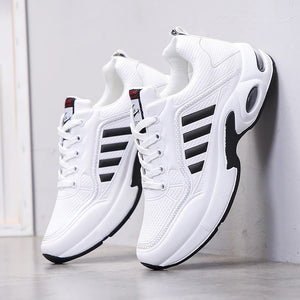 Black leather sneakers autumn man shoes  new arrival wedges sneakers men casual vulcanized shoes | TageUnlimited