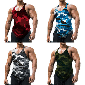 Camouflage Summer Fitness Tank Top Men Bodybuilding New Gyms Clothing Fitness Men Shirt Slim Fit Vests Mesh Singlets Muscle Tops | TageUnlimited