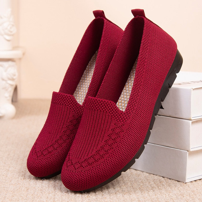 Mesh Breathable Sneakers Women Breathable Light Slip on Flat Casual Shoes Ladies Loafers Socks Shoes Women Zapatillas Mujer | TageUnlimited