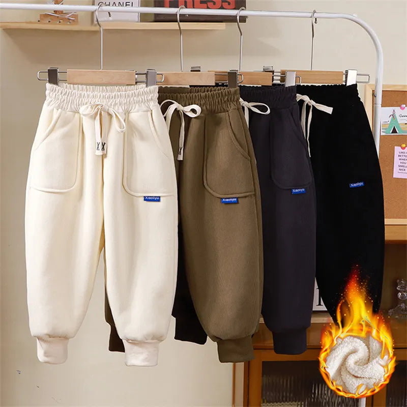 Velvet Pants Kids Children'S Sports Pants Winter Autumn Boys Girls Long Cotton Corduroy Thick Casual Warm Trousers 2-8 Years