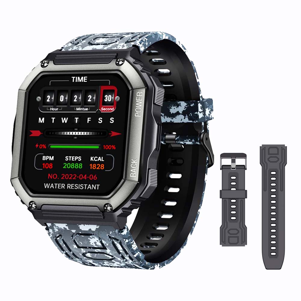 Smart Watch Men Big Battery Music Play Fitness Tracker Bluetooth Dial Call Sport Smartwatch Men for IOS Android | TageUnlimited