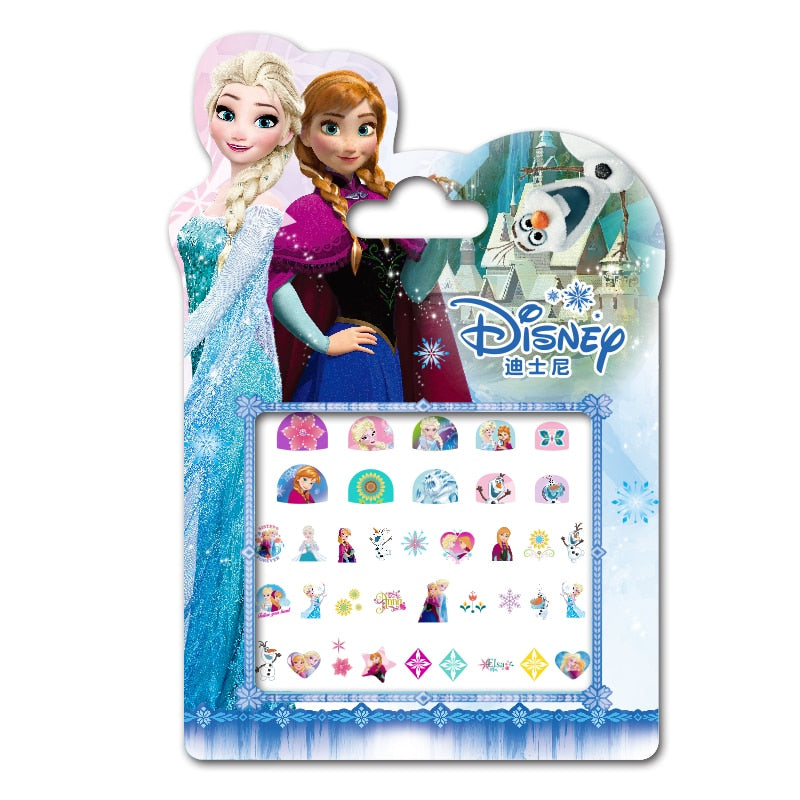 Frozen Princess Elsa Anna Makeup Nail Stickers Toy Snow White Sophia Mickey Minnie Figure Dolls Kids Cartoon Toys for Girls | TageUnlimited