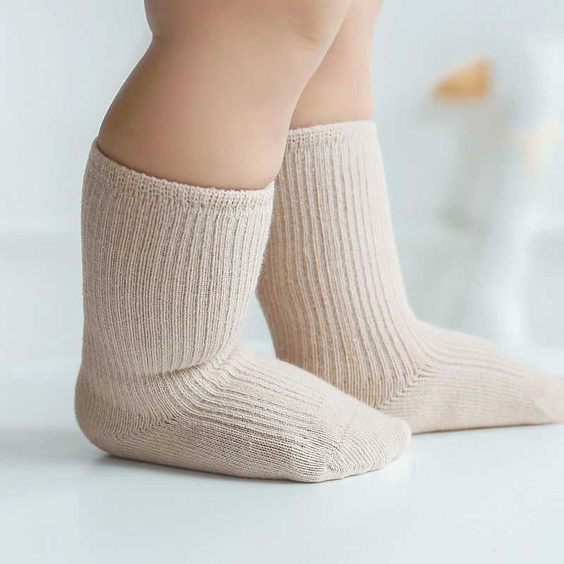 3Pairs/lot Solid Baby Socks for Newborn Soft Cotton Spring Winter Kids baby Boy Girl Sock Ribbed Leg warmers toddlers accessorie | TageUnlimited