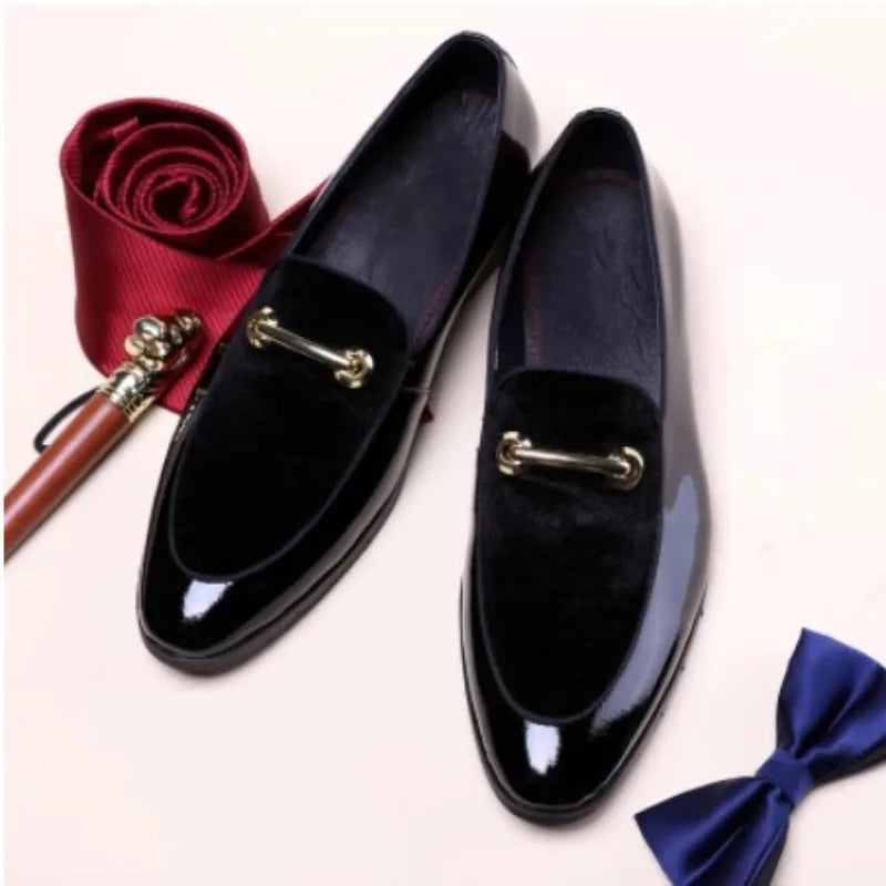 Men Social Shoe AutumnLuxury Men Dress Leather Shoe Fashion Flat Men Shoe Italian Business Casual Shoe Loafer