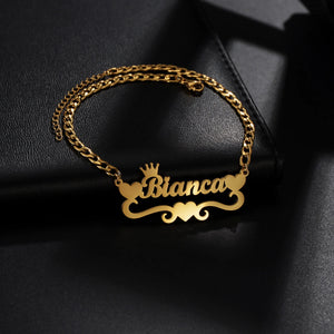 Custom Name Anklet Personalized Thick Leg Chain Letter Jewelry for Women Stainless Steel 18cm Charms Customized Gift