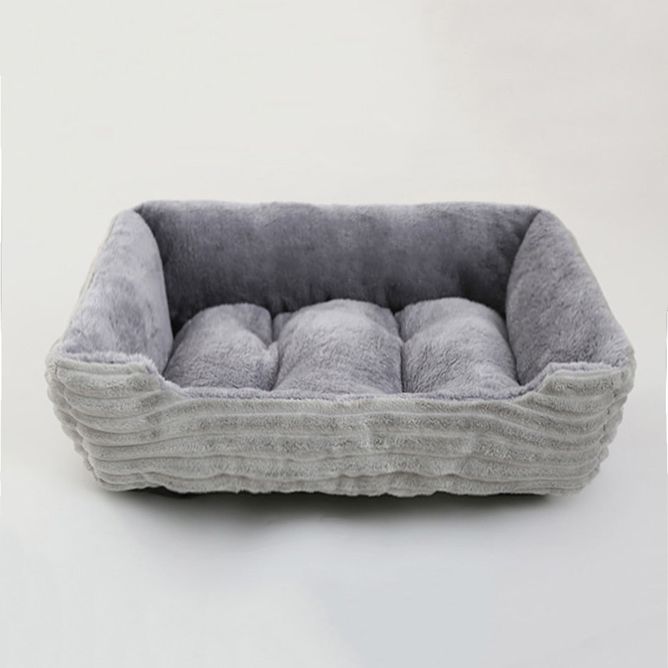 Bed for Dog Cat Pet Square Plush Kennel Medium Small Dog Sofa Bed Cushion Pet Calming Dog Bed House Pet Supplies Accessories | TageUnlimited